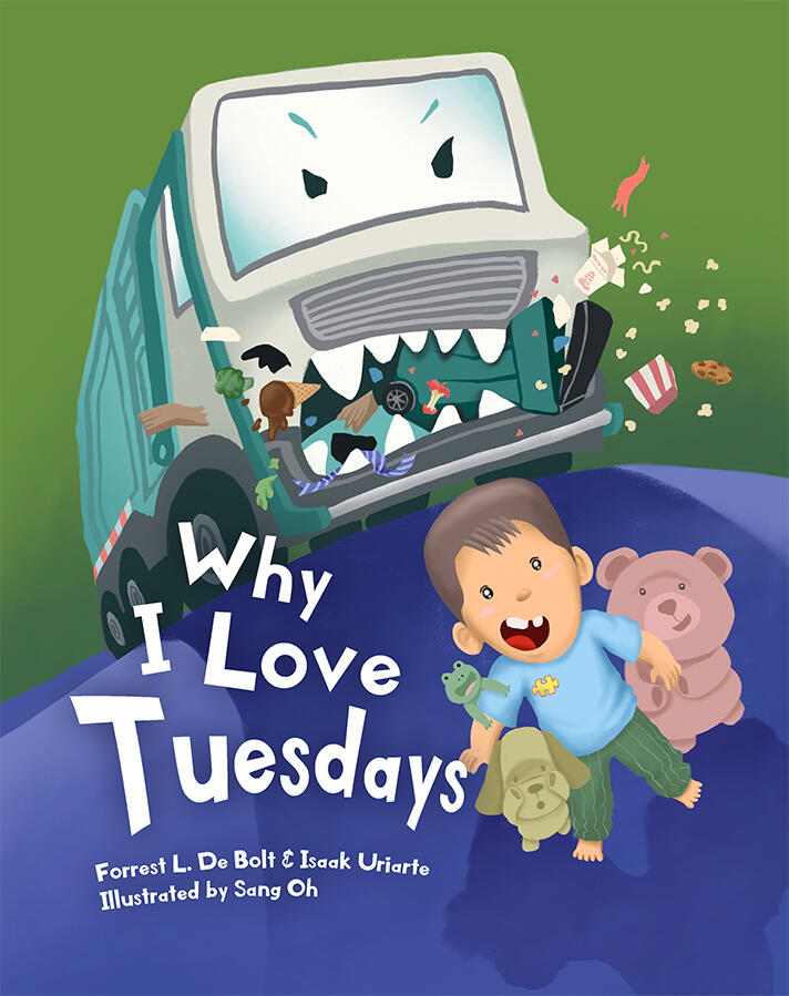 A family wrote a story about Forrest- the way he became fascinated by a garbage truck that came by every week, and goes on a fantastical adventure with his new friend.